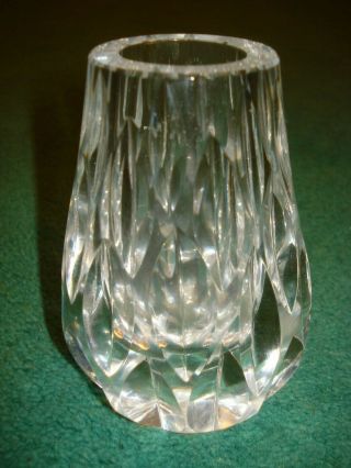 Ex Rare Whitefriars Geoffrey Baxter C570 Cut Crystal 4.  5 " Teardrop Vase 1957