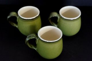 Poppytrail By Metlox California Strawberry 3 Vintage Coffee Cups/mugs Usa Euc