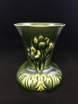 Vintage Van Briggle Art Pottery Vase Floral Green