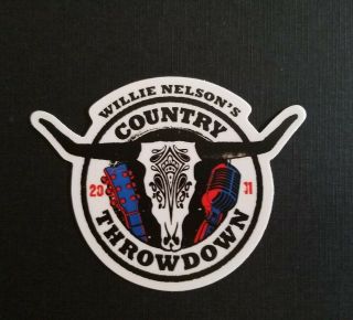 Willie Nelson Tour Sticker.  Willie Nelson’s Country Throwdown 2011 Decal