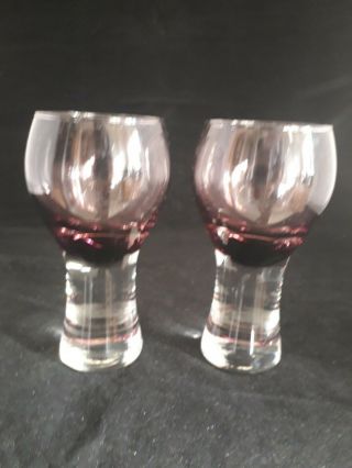 2x Caithness Canisbay Heather Wine Glasses Goblets (5f)