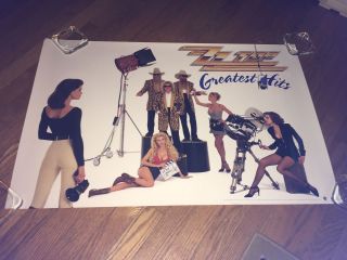 Zz Top " Greatest Hits 2 " 1992 Warner Bros.  Promo Poster_sexy Busty Girls " Legs "