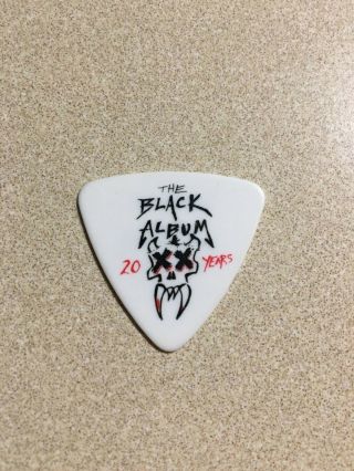 2012 Robert Trujillo Metallica Tour Pick - White - Black Album 20 Year Ann