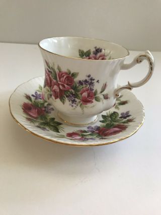 Paragon Pink Roses Tea Cup And Saucer By Appointment Fine Bone China England