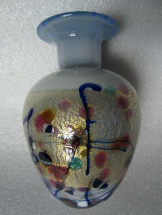 Vintage Robert Held Art Glass Canada Signed Vase 5 1/2 "