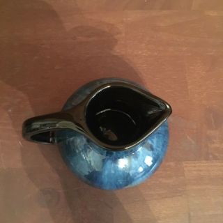 Vintage Blue Mountain Pottery Canada Blue Drip Pitcher 5