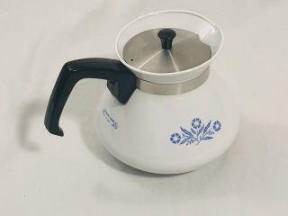 Vintage Corning Ware - Blue Cornflower - Coffee/tea Pot With Lid - 6 Cup P - 104