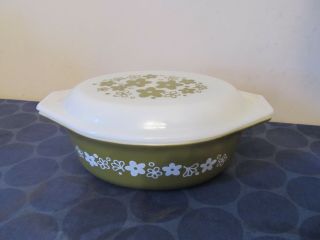 Pyrex 043 Crazy Daisy Casserole Dish With Lid