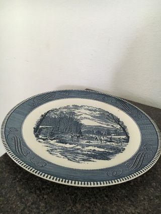 Currier & Ives Royal Ironstone China Large Serving Platter Plate 12 1/4 "