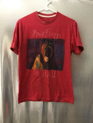 Live Nation Mens Sz M Pink Floyd The Wall Movie Tour Concert Graphic Red T Shirt