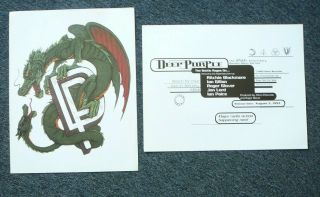 Deep Purple 25th Anniversary Set Of Two Promo Flyers With Bonus 1993