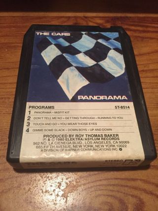 The Cars / Panorama 1980 Elecktra Records 8 Track Tape