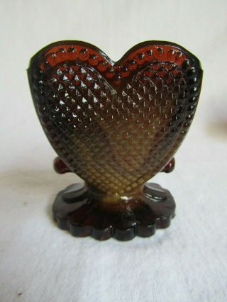 Degenhart Glass Beaded Heart Toothpick (caramel Dark) Mark D In Heart