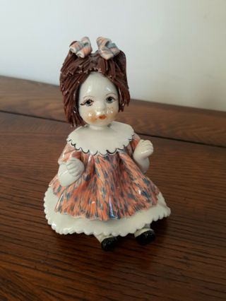 Zampiva Porcelain Girl Figurine Made In Italy