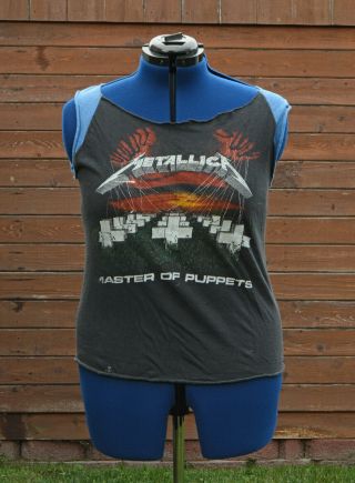 Vintage Metallica Master Of Puppets / Ride The Lightning 2 - Sided T - Shirt