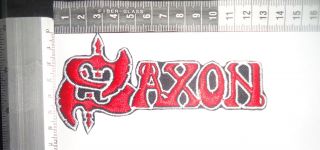 Saxon Red/white Logo Embroidered Patch (iron On/sew On)
