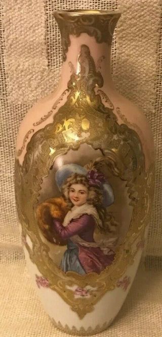 Royal Beyreuth Portrait Lady Vase,  Nicely Detailed,  Lovely