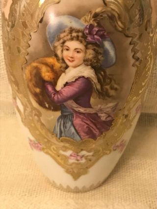 Royal Beyreuth Portrait Lady vase,  nicely Detailed,  Lovely 3