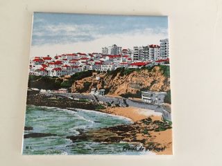 Vintage Ceramic Ceres Coimbra Hand - Painted Portuguese Tile - - Portuguese Coast