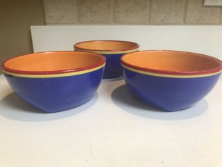 Dansk Caribe Bahama Blue Soup/cereal Bowls