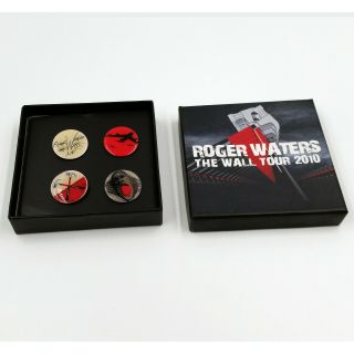 Rogers Waters The Wall Tour 2010 Enamel Pin Button Badge Set Pink Floyd Official