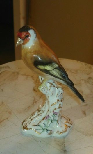 Vintage Royal Worcester Porcelain Goldfinch Bird Figure 2667