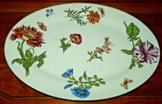 Bia Cordon Bleu Caroline Flowers & Butterflies 16 " Oval Serving Platter 2