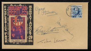 The Beatles 1966 Candlestick Concert Collector Envelope With 1960s Stamp Op1272