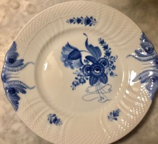 Royal Copenhagen Blue Flowers Braided 10 3/4 " Tab Handle Cake Plate 10 / 1864