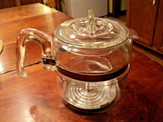 Vintage Pyrex Corning Ware 4 Cup Percolator/coffee Pot ?unusual Lid