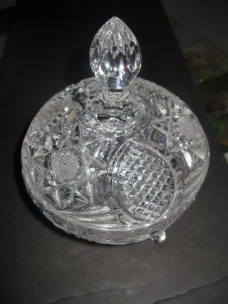 Lead Crystal Candy Dish With Lid 3