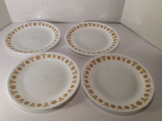 Vintage Corelle Butterfly Gold - Plates - Set Of 4