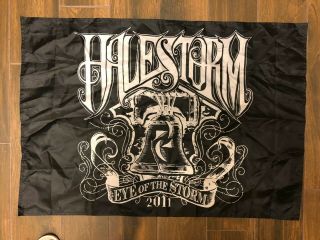 Halestorm " Eye Of The Storm " Fan Club 2011 Philadelphia Liberty Bell Flag 32x24