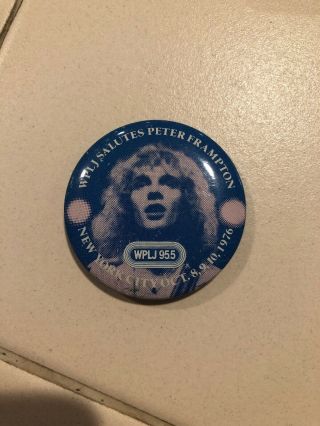 Peter Frampton Pin Back Button - Wplj - 1976