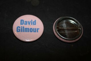 David Gilmour Cbs Us Promo Pin Back Button 1.  25 " Diameter Pink Floyd