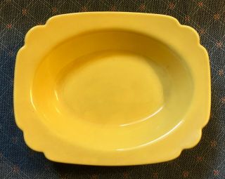 Vintage Riviera Yellow Oval Baker Serving Bowl From Homer Laughlin