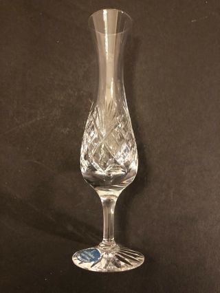 Royal Doulton Cut Crystal Bud Vase,  7 In.  Tall,  2 In.  Base,  1 - 3/4 In.  At Widest