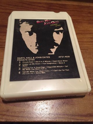 Daryl Hall & John Oates / Private Eyes 1981 Rca 8 Track Tape