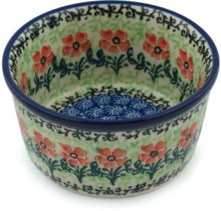 Polish Pottery Bowl 4¼in Maraschino Ceramika Artystyczna
