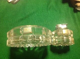Mikasa Heavy Crystal Lighter & Ashtray Matching Set VINTAGE Made in Germany 2
