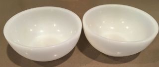 Set Of 2 - Vintage Fire King Chili Cereal Bowls White -