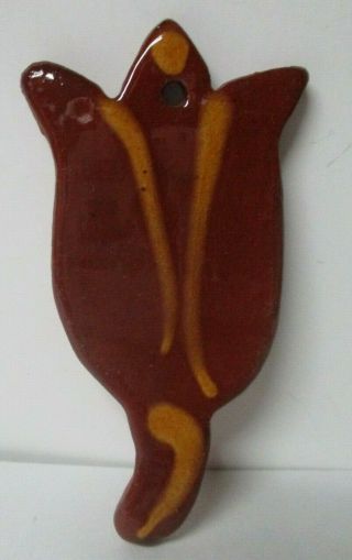 Ned Foltz Redware Pottery Christmas Ornament - Tulip