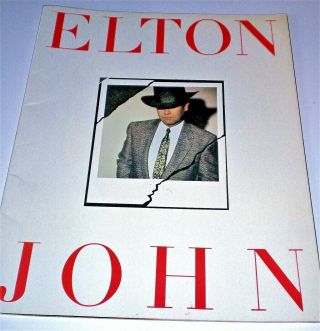 Comemorative 28 Page Program For Elton John 