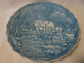 Fenton 1980 Plate Winter In The Country Old Grist Mill L In Series