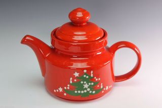 Waechtersbach Christmas Tree Red Tea Pot Coffee Pot Teapot with Lid 3