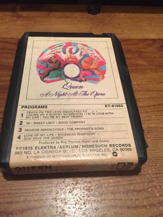 Queen/ A Night At The Opera 1975 Elecktra Records 8 Track Tape