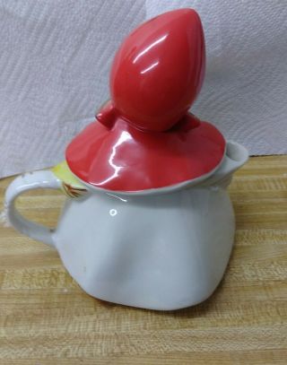 Vintage Hull Pottery Little Red Riding Hood Teapot USA 3