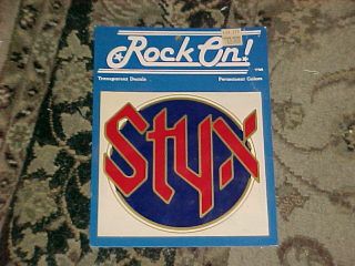 Styx Rock On Transparent Decal 1981