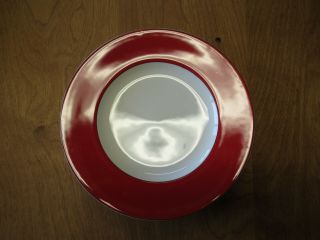 Lenox Kate Spade RUTHERFORD CIRCLE RED Accent Luncheon Plate 9 1/2 