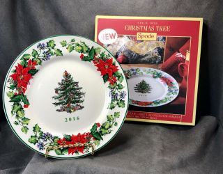Spode Christmas Tree 2016 Annual Collector Plate 8” - Holiday Tradition Nib -